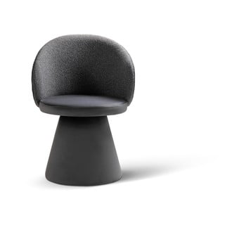 Poltrona grigio scuro con rivestimento in velluto Inez – Micadoni 