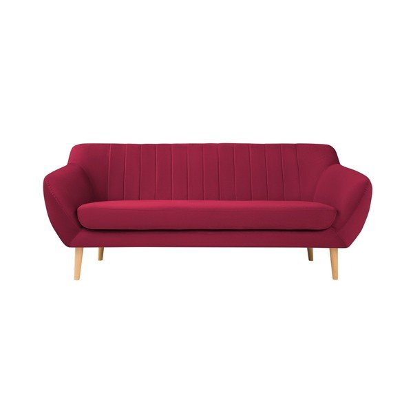 Divano in velluto rosa scuro Sardaigne, 188 cm - Mazzini Sofas
