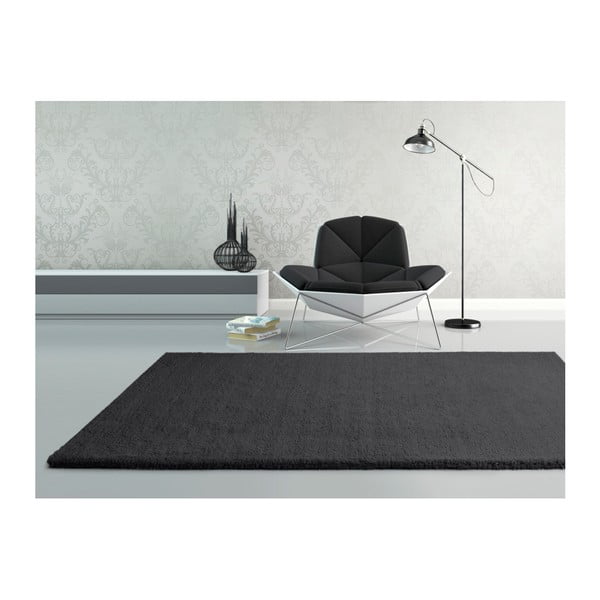 Tappeto nero antracite , 160 x 230 cm Shanghai Liso - Universal-image-1