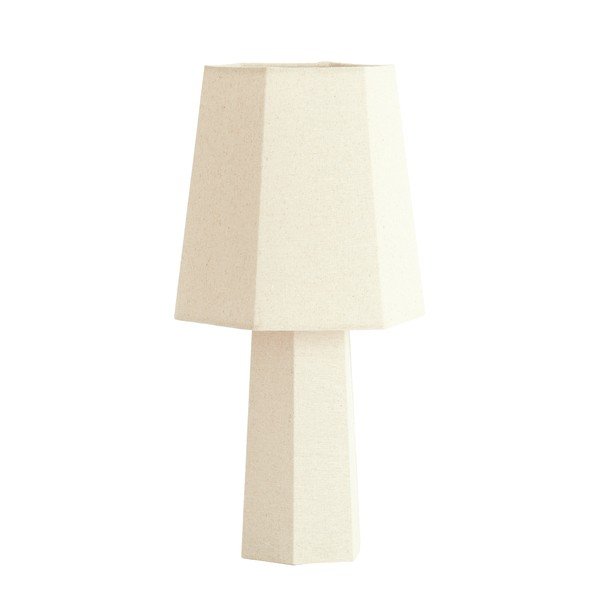 Lampada da tavolo color crema con paralume in tessuto (altezza totale 50 cm) Musabo – Light & Living