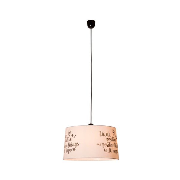 Lampada a sospensione bianca e nera Think Think Positive - SULION-image-3