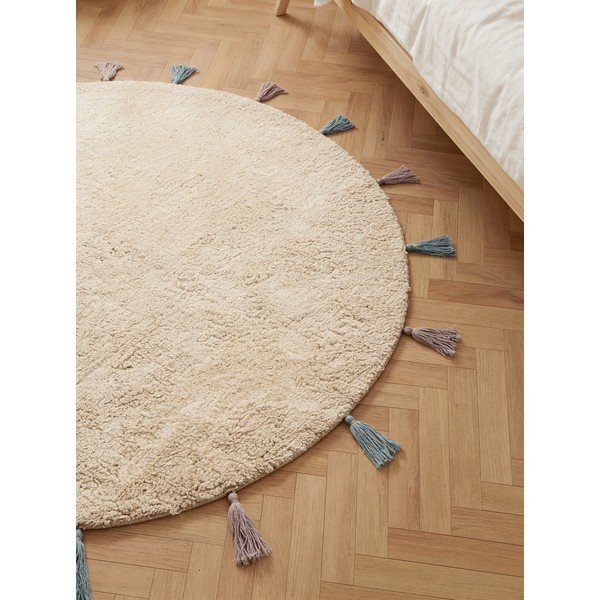 Tappeto per bambini color crema in cotone lavabile/tessuto a mano ø160 cm Snuggle Sunna – Hanse Home-image-2