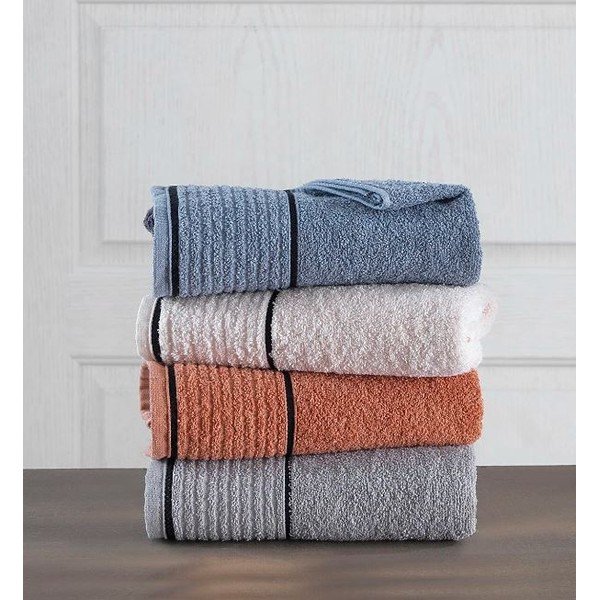 Asciugamani in cotone in set da 4 40x70 cm - Mila Home-image-1