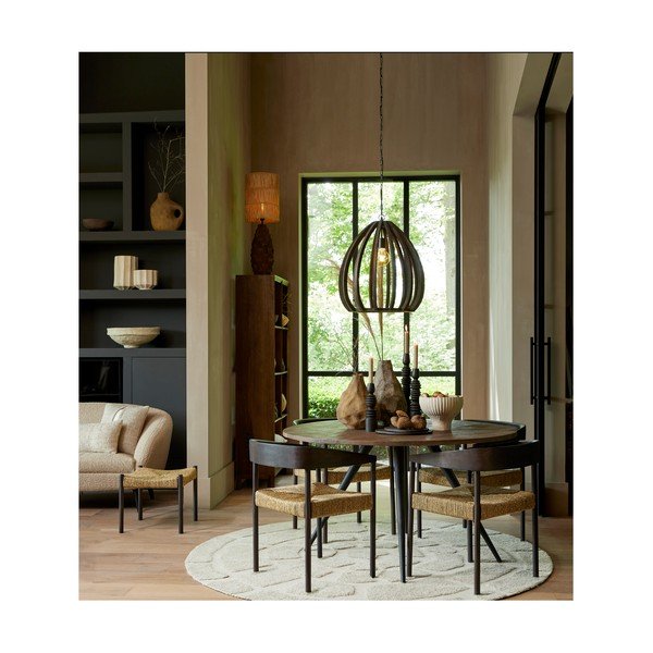 Libreria in legno di mango in colore naturale 95x190 cm Sondrio - Light & Living-image-3