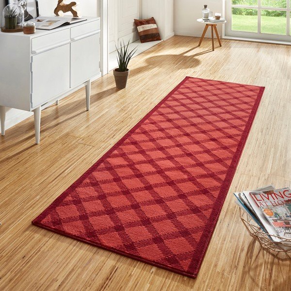 Červený běhoun Hanse Home Basic, 80 x 400 cm-image-1