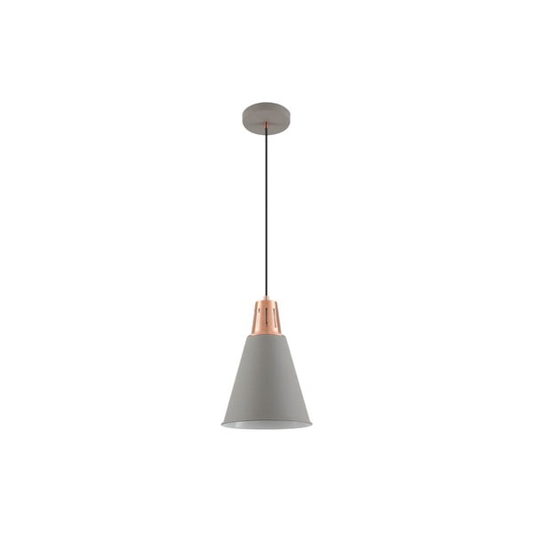 Lampadario grigio con paralume in metallo ø 22 cm Gianni - GTV