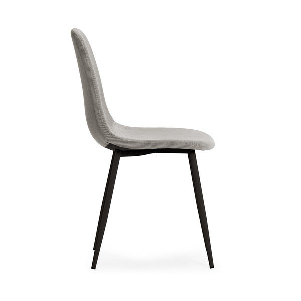 Sedie da pranzo in set grigio chiaro in imbottito 4 pz Minka – Marckeric-image-3