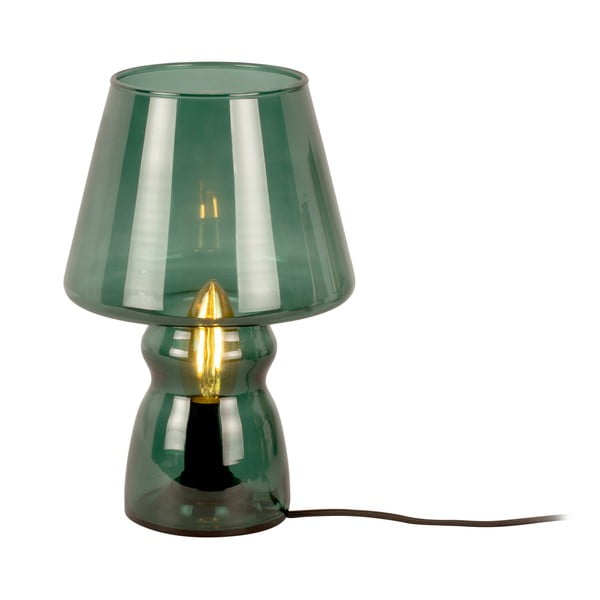 Lampada da tavolo in vetro verde scuro Vetro, altezza 25 cm - Leitmotiv