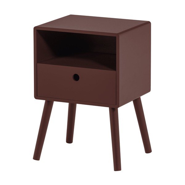 Comodino burgundy in MDF Ozzy – WOOOD