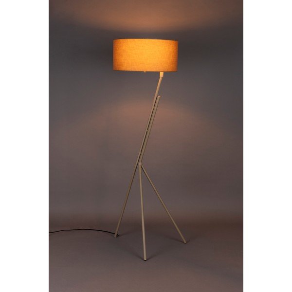 Lampada da terra marrone chiaro con paralume in tessuto (altezza totale 150 cm) Murphy – Dutchbone-image-1