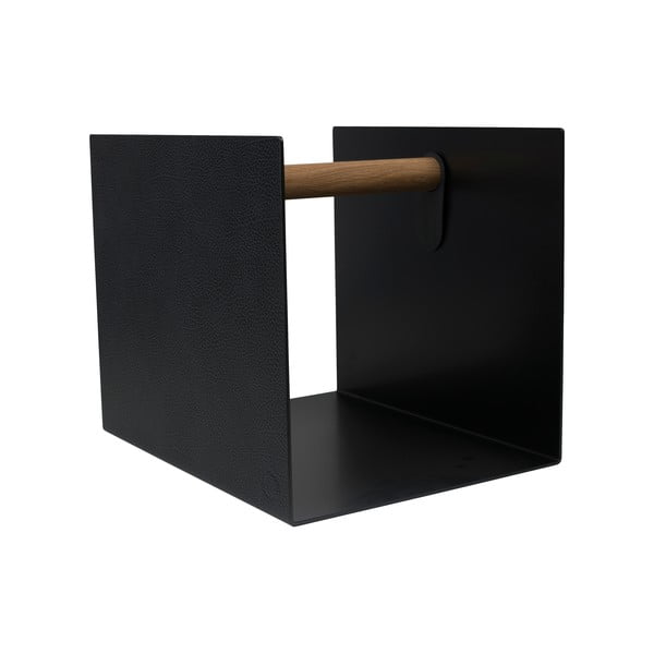 Scatola decorativa nera/color antracite in metallo/in eco pelle 32x38x31 cm Hippo – LIND DNA