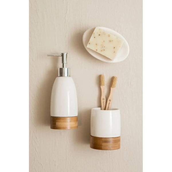 Set di accessori da bagno in pietra bianca Earth - Premier Housewares-image-1