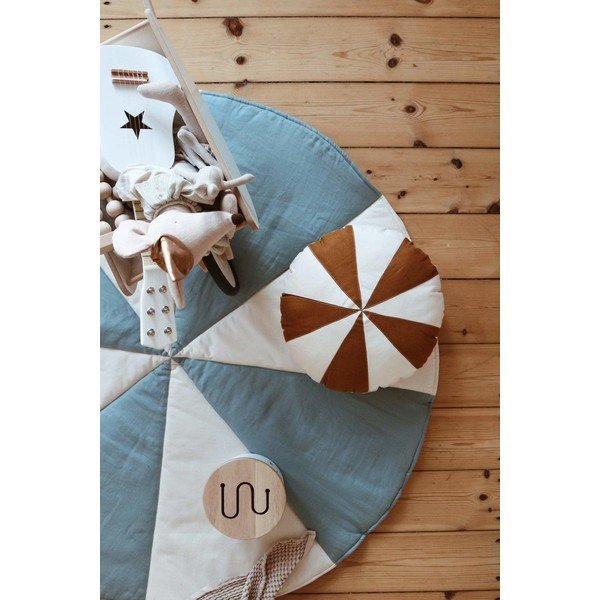 Tappeto da gioco per bambini blu e beige Blue Circus - Moi Mili-image-3