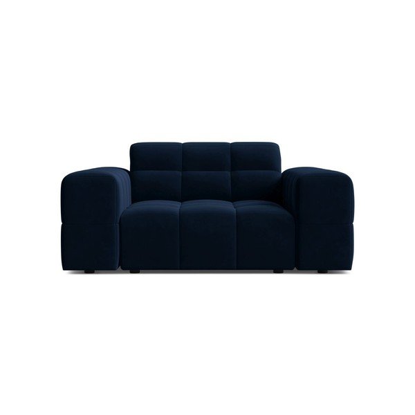 Poltrona blu scuro con rivestimento in velluto Chicago – Cosmopolitan Design