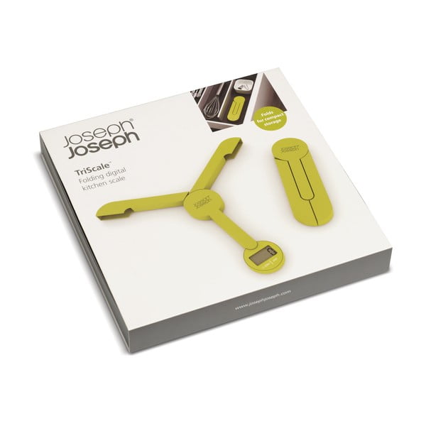Zelená skládací digitální kuchyňská váha Joseph Joseph TriScale-image-2