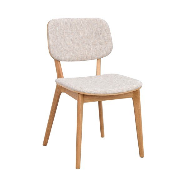 Sedia da pranzo color crema/di colore naturale in rovere massiccio Barrett – Rowico