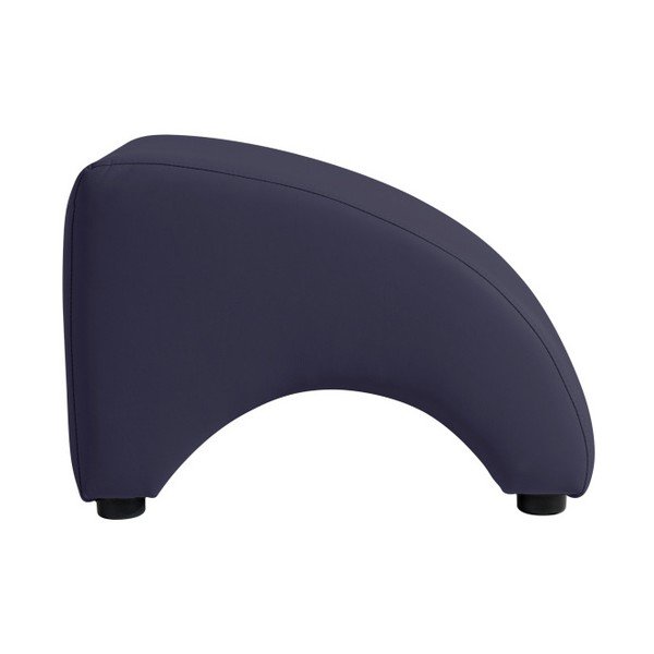 Pouf in similpelle Brandford blu scuro - Max Winzer-image-2