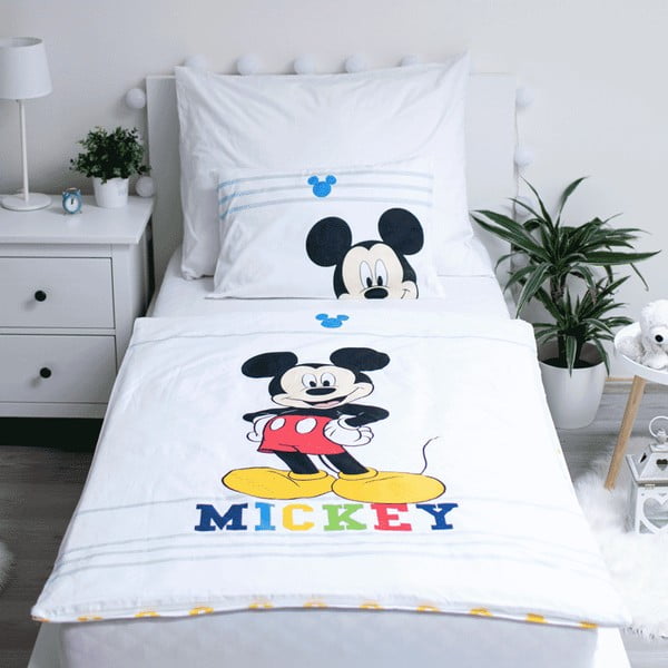 Biancheria da letto per culla in cotone 100x135 cm Mickey - Jerry Fabrics-image-1