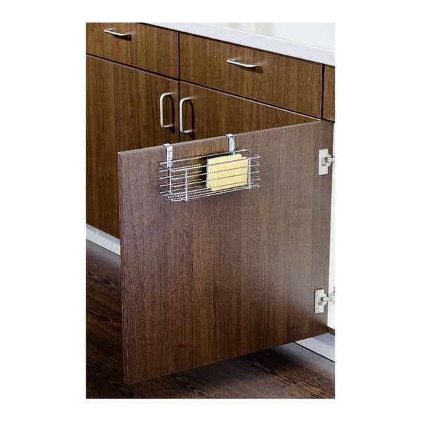 Cestino per cucina da appendere in acciaio cromato 10x24 cm Over the Door – Wenko-image-2