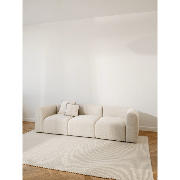 Tappeto beige in lana tessuto a mano 140x200 cm Talo – noo.ma-image-1