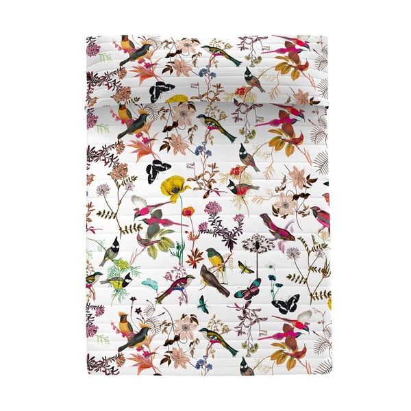 Copriletto trapuntato in cotone 240x260 cm Birds of paradice - Happy Friday