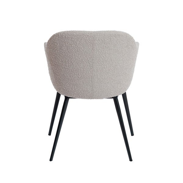 Sedia da pranzo beige in imbottito con braccioli Leone – Light & Living-image-3