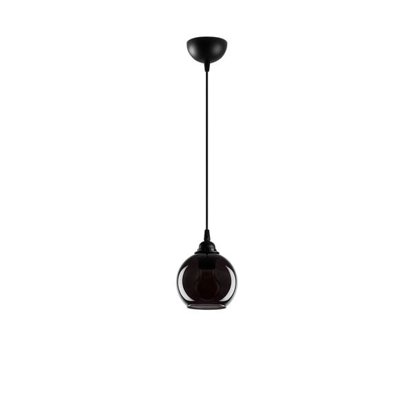 Lampadario nero con paralume in vetro ø 15 cm Smoked – Opviq lights