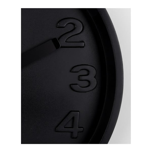 Orologio da parete in calcestruzzo nero con lancette nere Calcestruzzo - Zuiver-image-4