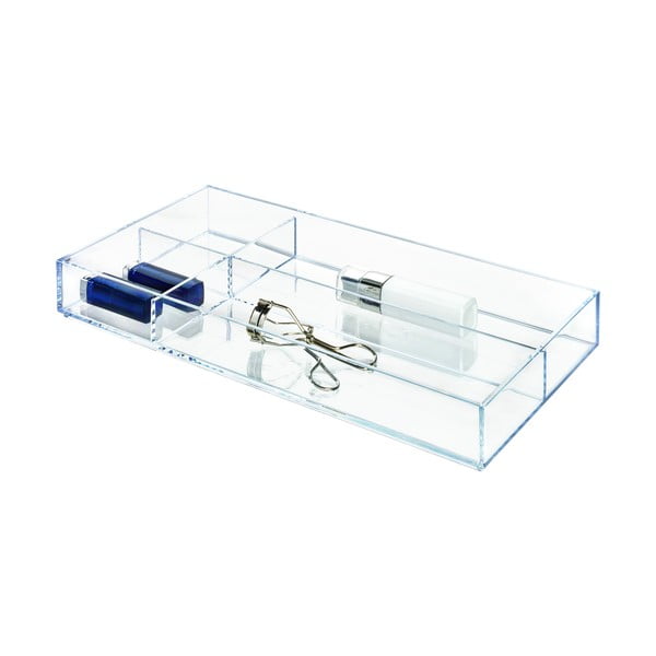 Organizer trasparente impilabile con scomparti Clarity, 40,6 x 20,3 cm - iDesign