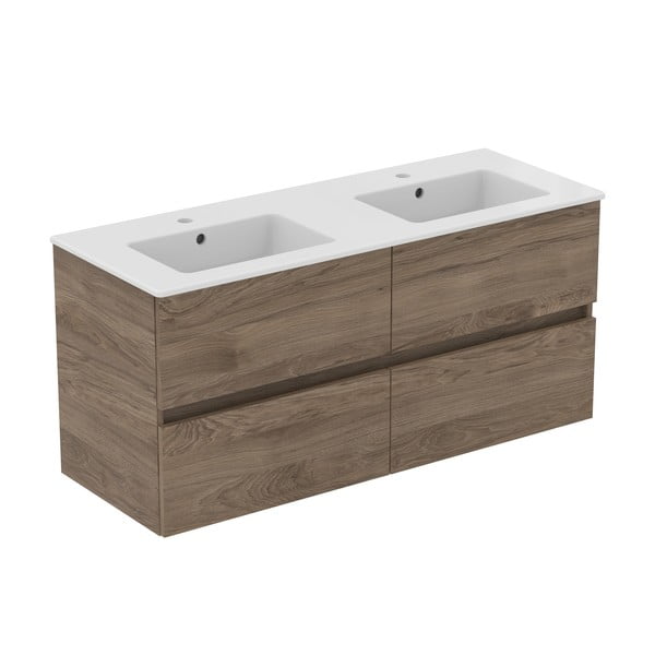 Mobile a sospensione per sottolavabo in noce naturale 120x55 cm Eurovit+ - Ideal Standard-image-3