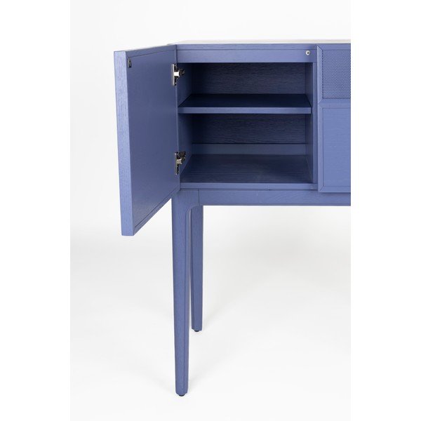 Cassettiera blu con effetto rovere 80x100x45 cm June – Zuiver-image-3