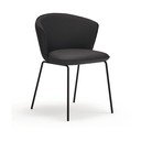 Set di sedie da pranzo nera in imbottito 2 pz Add – Teulat