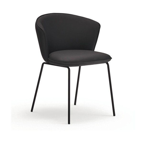 Set di sedie da pranzo nera in imbottito 2 pz Add – Teulat