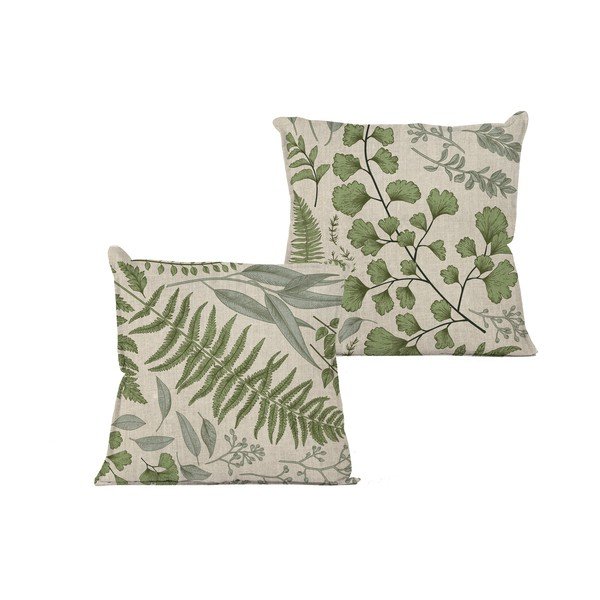 Cuscino verde e beige , 45 x 45 cm Botanical - Surdic