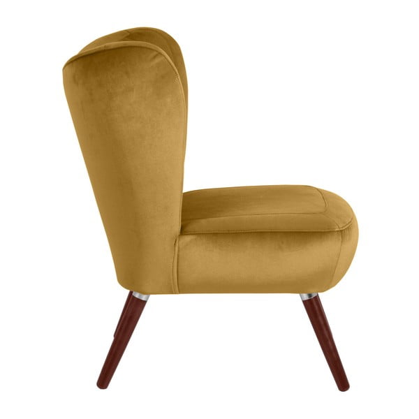 Poltrona gialla Velvet Sari - Max Winzer-image-2