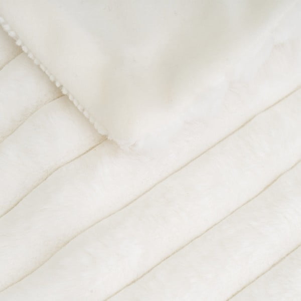 Coperta bianca in micropile 130x160 cm Fur Velvet – Casa Selección-image-1