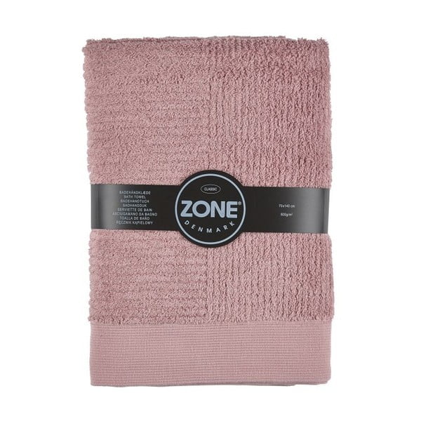 Telo da bagno in cotone rosa, 70 x 140 cm Classic - Zone