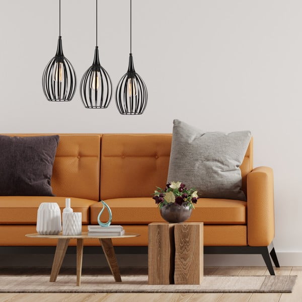 Apparecchio a sospensione nero ø 17,5 cm Vincent - LAMKUR-image-1