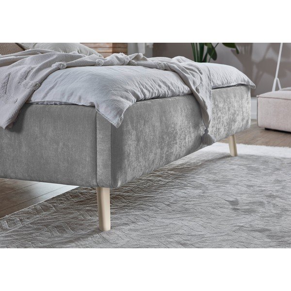 Letto matrimoniale imbottito grigio rete non inclusa 160x200 cm Mattis – Meise Möbel-image-2