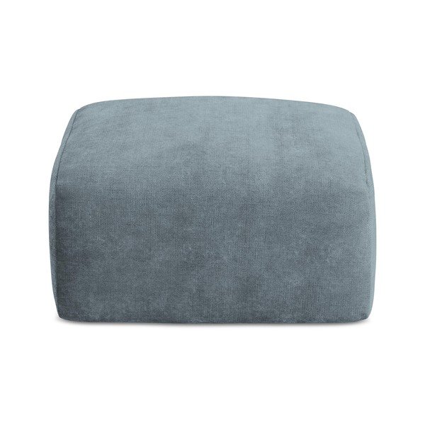 Poggiapiedi blu con rivestimento in ciniglia Leila – Makamii