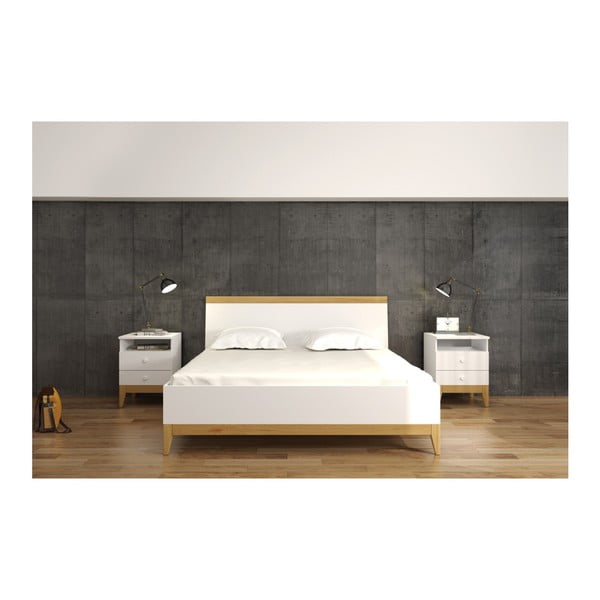 Letto matrimoniale in legno di pino massiccio SKANDICA Livia BC, 140 x 200 cm - Skandica-image-4
