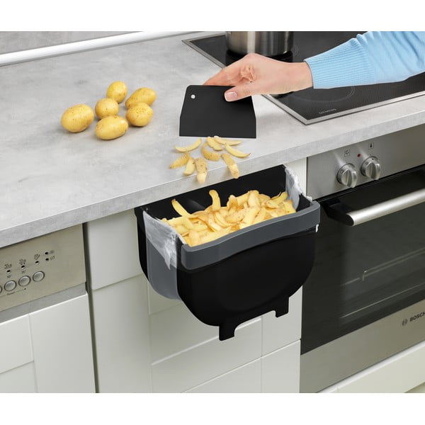 Cestino nero sospeso , 5 l Black Outdoor Kitchen Fago - Wenko-image-1