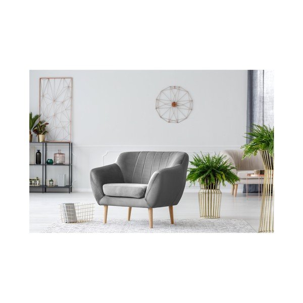 Poltrona Benito grigio - Mazzini Sofas-image-2