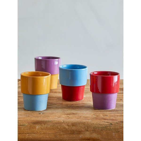 Tazzine in set per cappuccino in gres 4 pz 150 ml Ewan – Bloomingville-image-1