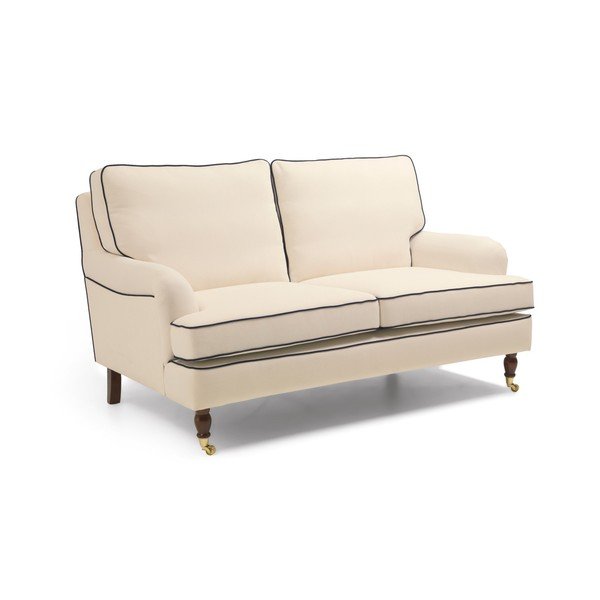 Divano crema con profili blu scuro Passion, 158 cm - Max Winzer-image-2