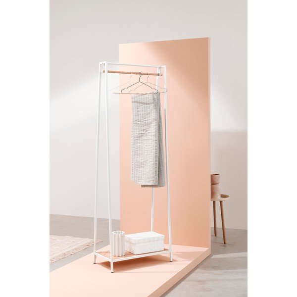 Stand appendiabiti bianco/di colore naturale in acciaio 63x180x34 cm Haldor – Yes Everyday-image-1