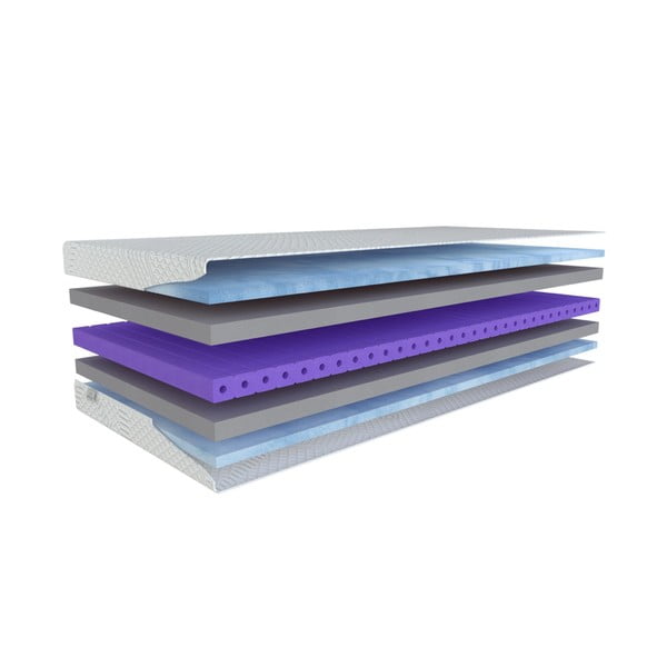 Materasso in schiuma durezza media 140x200 cm Blue magic - Materasso-image-1