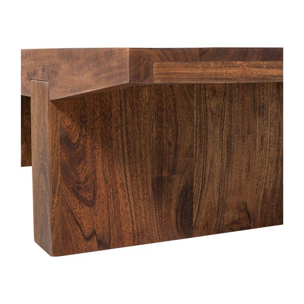 Tavolino da salotto colore naturale scuro in acacia massiccia 48x152 cm Eron – WOOOD-image-4