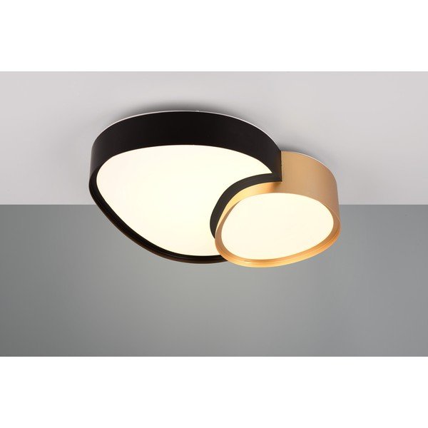 Plafoniera a LED in nero e oro 36x43,5 cm Rise - Trio-image-1