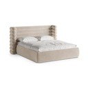 Letto matrimoniale imbottito beige con contenitore con rete inclusa 180x200 cm Mount – Micadoni 